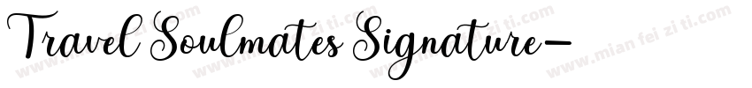 Travel Soulmates Signature字体转换